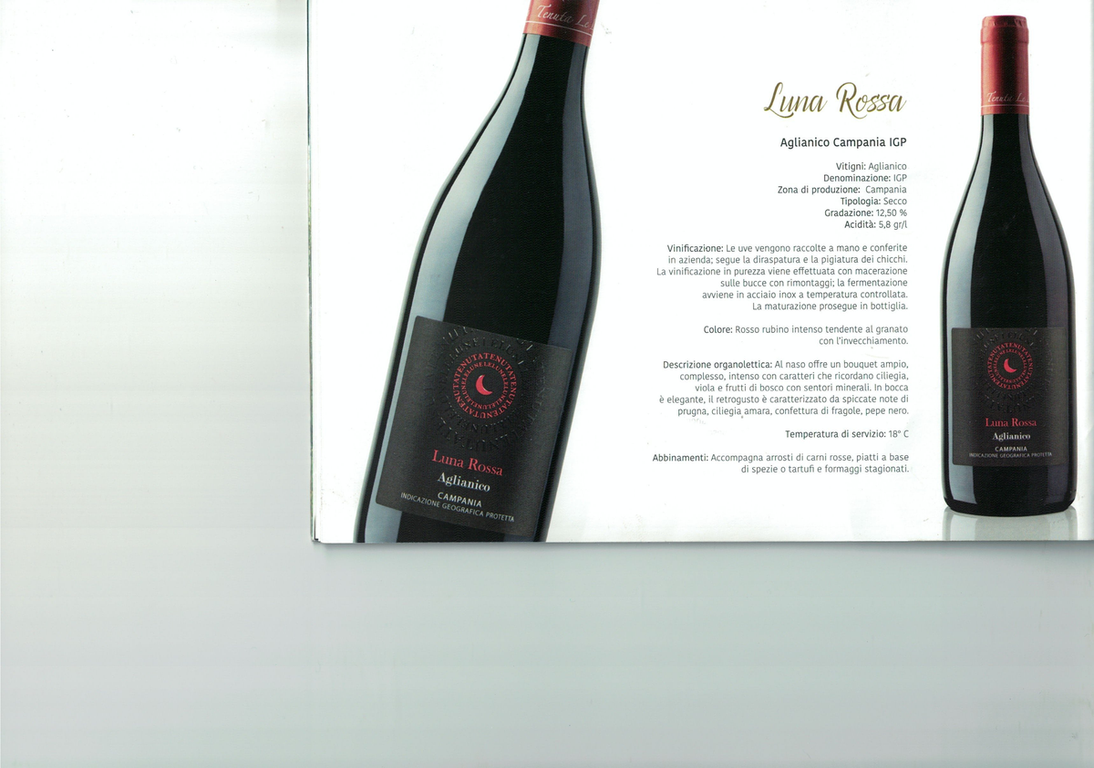 Aglianico della Campania "Luna Rossa"  - IGT