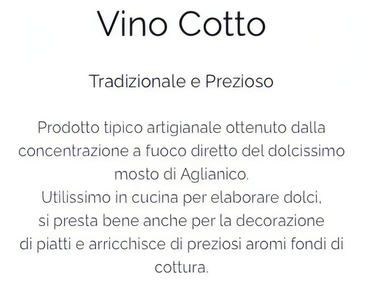 Vino Cotto / Cooked Wine - 20cl